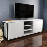 Comodă TV Otis, Diverse culori, 140x35x51 cm - Negru - Alb | SKU: 322RTC2262 | Comodă TV Otis, 140x35x51 cm, varianta Negru - Alb, produs pentru amenajarea locuinței, disponibil online în România la CasaMob