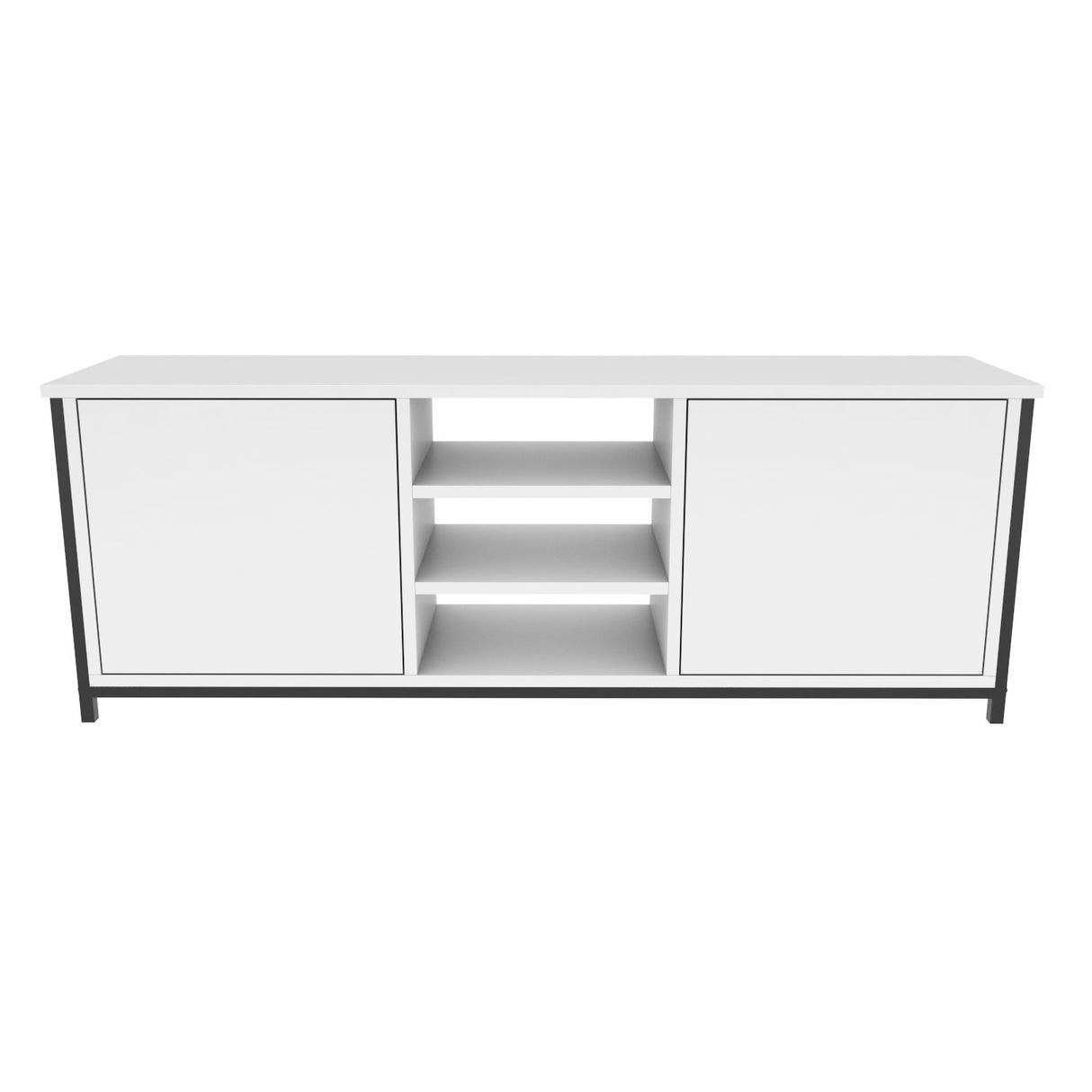 Comodă TV Otis, Diverse culori, 140x35x51 cm - Negru - Alb | SKU: 322RTC2262 | Comodă TV Otis, 140x35x51 cm, varianta Negru - Alb, produs pentru amenajarea locuinței, disponibil online în România la CasaMob