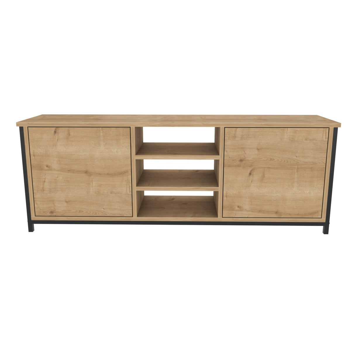 Comodă TV Otis, Diverse culori, 140x35x51 cm - Stejar - Negru | SKU: 322RTC2263 | Comodă TV Otis, 140x35x51 cm, varianta Stejar - Negru, produs pentru amenajarea locuinței, disponibil online în România la CasaMob