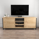 Comodă TV Otis, Diverse culori, 140x35x51 cm - Stejar - Negru | SKU: 322RTC2263 | Comodă TV Otis, 140x35x51 cm, varianta Stejar - Negru, produs pentru amenajarea locuinței, disponibil online în România la CasaMob