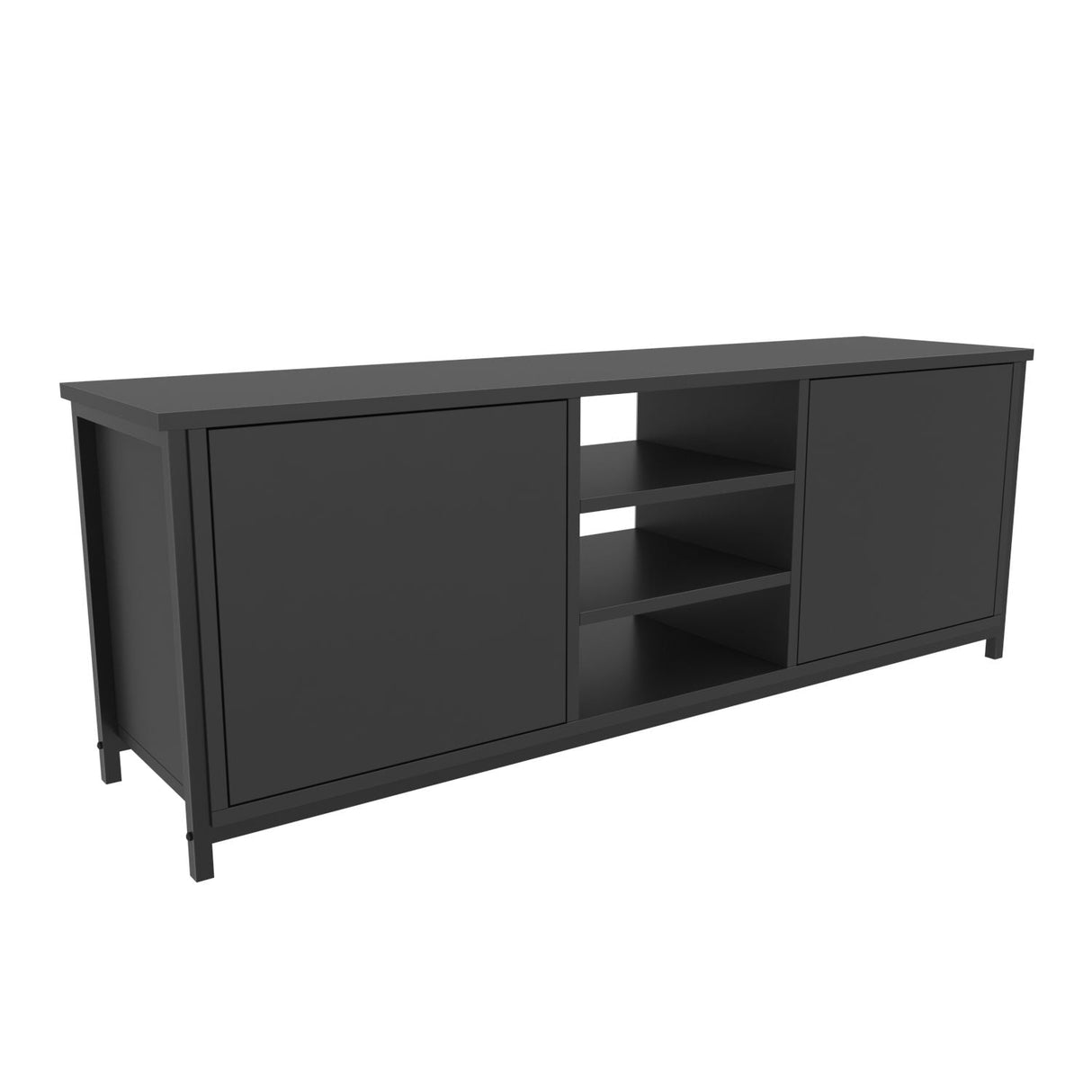 Comodă TV Otis, Diverse culori, 140x35x51 cm - Negru - Antracit | SKU: 322RTC2264 | Comodă TV Otis, 140x35x51 cm, varianta Negru - Antracit, produs pentru amenajarea locuinței, disponibil online în România la CasaMob