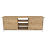 Comodă TV Otis, Diverse culori, 140x35x51 cm - Alb - Stejar | SKU: 322RTC2267 | Comodă TV Otis, 140x35x51 cm, varianta Alb - Stejar, produs pentru amenajarea locuinței, disponibil online în România la CasaMob