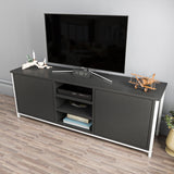 Comodă TV Otis, Diverse culori, 140x35x51 cm - Alb - Antracit | SKU: 322RTC2268 | Comodă TV Otis, 140x35x51 cm, varianta Alb - Antracit, produs pentru amenajarea locuinței, disponibil online în România la CasaMob