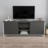 Comodă TV Otis, Diverse culori, 140x35x51 cm - Alb - Antracit | SKU: 322RTC2268 | Comodă TV Otis, 140x35x51 cm, varianta Alb - Antracit, produs pentru amenajarea locuinței, disponibil online în România la CasaMob