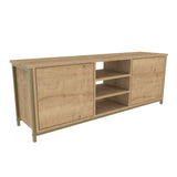 Comodă TV Otis, Diverse culori, 140x35x51 cm - Auriu - Stejar | SKU: 322RTC2271 | Comodă TV Otis, 140x35x51 cm, varianta Auriu - Stejar, produs pentru amenajarea locuinței, disponibil online în România la CasaMob