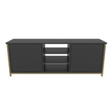 Comodă TV Otis, Diverse culori, 140x35x51 cm - Auriu - Antracit | SKU: 322RTC2272 | Comodă TV Otis, 140x35x51 cm, varianta Auriu - Antracit, produs pentru amenajarea locuinței, disponibil online în România la CasaMob