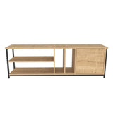 Comodă TV Oneida, Diverse culori, 140x35x51 cm - Negru - Stejar | SKU: 322RTC2275 | Comodă TV Oneida, 140x35x51 cm, varianta Negru - Stejar, produs pentru amenajarea locuinței, disponibil online în România la CasaMob