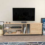 Comodă TV Oneida, Diverse culori, 140x35x51 cm - Negru - Stejar | SKU: 322RTC2275 | Comodă TV Oneida, 140x35x51 cm, varianta Negru - Stejar, produs pentru amenajarea locuinței, disponibil online în România la CasaMob