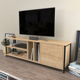 Comodă TV Oneida, Diverse culori, 140x35x51 cm - Negru - Stejar | SKU: 322RTC2275 | Comodă TV Oneida, 140x35x51 cm, varianta Negru - Stejar, produs pentru amenajarea locuinței, disponibil online în România la CasaMob