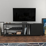Comodă TV Oneida, Diverse culori, 140x35x51 cm - Negru - Antracit | SKU: 322RTC2276 | Comodă TV Oneida, 140x35x51 cm, varianta Negru - Antracit, produs pentru amenajarea locuinței, disponibil online în România la CasaMob