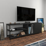 Comodă TV Oneida, Diverse culori, 140x35x51 cm - Negru - Antracit | SKU: 322RTC2276 | Comodă TV Oneida, 140x35x51 cm, varianta Negru - Antracit, produs pentru amenajarea locuinței, disponibil online în România la CasaMob