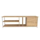Comodă TV Oneida, Diverse culori, 140x35x51 cm - Alb - Stejar | SKU: 322RTC2279 | Comodă TV Oneida, 140x35x51 cm, varianta Alb - Stejar, produs pentru amenajarea locuinței, disponibil online în România la CasaMob