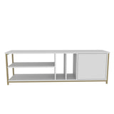 Comodă TV Oneida, Diverse culori, 140x35x51 cm - Auriu - Alb | SKU: 322RTC2282 | Comodă TV Oneida, 140x35x51 cm, varianta Auriu - Alb, produs pentru amenajarea locuinței, disponibil online în România la CasaMob