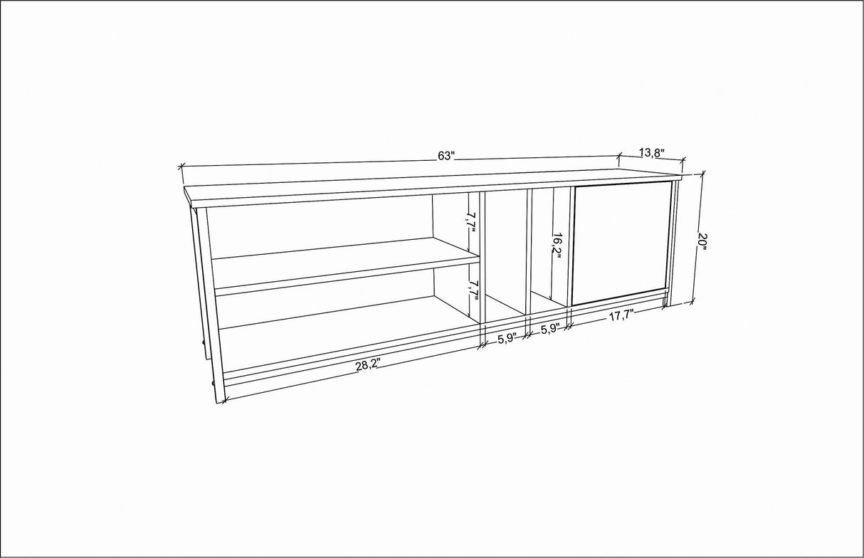 Comodă TV Oneida, Diverse culori, 140x35x51 cm - Auriu - Stejar | SKU: 322RTC2283 | Comodă TV Oneida, 140x35x51 cm, varianta Auriu - Stejar, produs pentru amenajarea locuinței, disponibil online în România la CasaMob