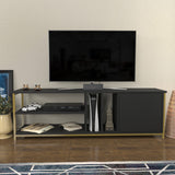 Comodă TV Oneida, Diverse culori, 140x35x51 cm - Auriu - Antracit | SKU: 322RTC2284 | Comodă TV Oneida, 140x35x51 cm, varianta Auriu - Antracit, produs pentru amenajarea locuinței, disponibil online în România la CasaMob