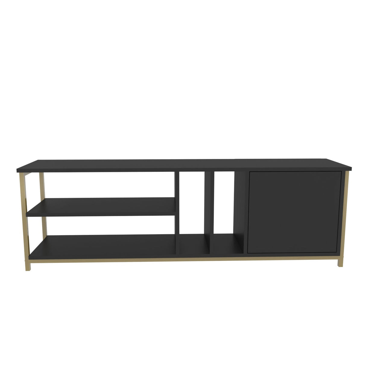 Comodă TV Oneida, Diverse culori, 140x35x51 cm - Auriu - Antracit | SKU: 322RTC2284 | Comodă TV Oneida, 140x35x51 cm, varianta Auriu - Antracit, produs pentru amenajarea locuinței, disponibil online în România la CasaMob