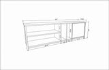 Comodă TV Oneida, Diverse culori, 140x35x51 cm - Auriu - Antracit | SKU: 322RTC2284 | Comodă TV Oneida, 140x35x51 cm, varianta Auriu - Antracit, produs pentru amenajarea locuinței, disponibil online în România la CasaMob