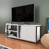 Comodă TV Neola, Diverse culori, 120x35x51 cm - Negru - Alb | SKU: 322RTC2286 | Comodă TV Neola, 120x35x51 cm, varianta Negru - Alb, produs pentru amenajarea locuinței, disponibil online în România la CasaMob
