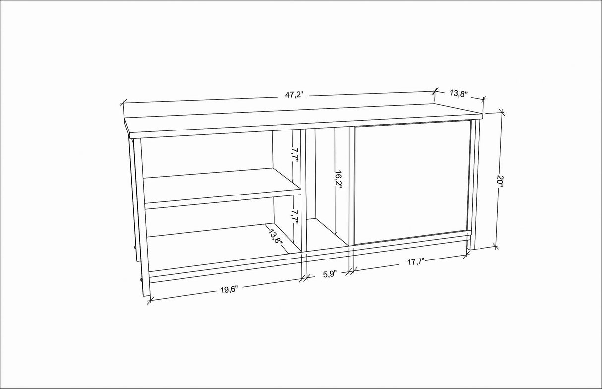 Comodă TV Neola, Diverse culori, 120x35x51 cm - Negru - Alb | SKU: 322RTC2286 | Comodă TV Neola, 120x35x51 cm, varianta Negru - Alb, produs pentru amenajarea locuinței, disponibil online în România la CasaMob
