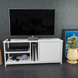 Comodă TV Neola, Diverse culori, 120x35x51 cm - Alb | SKU: 322RTC2290 | Comodă TV Neola, 120x35x51 cm, varianta Alb, produs pentru amenajarea locuinței, disponibil online în România la CasaMob