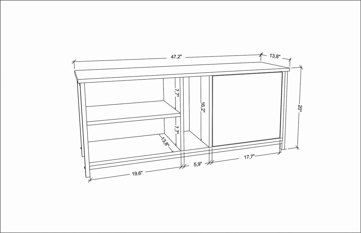 Comodă TV Neola, Diverse culori, 120x35x51 cm - Alb - Stejar | SKU: 322RTC2291 | Comodă TV Neola, 120x35x51 cm, varianta Alb - Stejar, produs pentru amenajarea locuinței, disponibil online în România la CasaMob