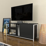 Comodă TV Neola, Diverse culori, 120x35x51 cm - Alb - Antracit | SKU: 322RTC2292 | Comodă TV Neola, 120x35x51 cm, varianta Alb - Antracit, produs pentru amenajarea locuinței, disponibil online în România la CasaMob