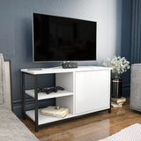 Comodă TV Muskegon, Diverse culori, 90x35x51 cm - Negru - Alb | SKU: 322RTC2298 | Comodă TV Muskegon, 90x35x51 cm, varianta Negru - Alb, produs pentru amenajarea locuinței, disponibil online în România la CasaMob