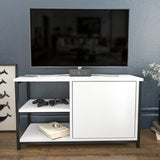Comodă TV Muskegon, Diverse culori, 90x35x51 cm - Negru - Alb | SKU: 322RTC2298 | Comodă TV Muskegon, 90x35x51 cm, varianta Negru - Alb, produs pentru amenajarea locuinței, disponibil online în România la CasaMob