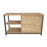 Comodă TV Muskegon, Diverse culori, 90x35x51 cm - Negru - Stejar | SKU: 322RTC2299 | Comodă TV Muskegon, 90x35x51 cm, varianta Negru - Stejar, produs pentru amenajarea locuinței, disponibil online în România la CasaMob