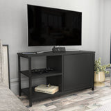 Comodă TV Muskegon, Diverse culori, 90x35x51 cm - Negru - Antracit | SKU: 322RTC2301 | Comodă TV Muskegon, 90x35x51 cm, varianta Negru - Antracit, produs pentru amenajarea locuinței, disponibil online în România la CasaMob