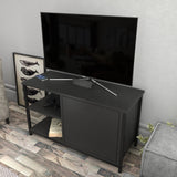 Comodă TV Muskegon, Diverse culori, 90x35x51 cm - Negru - Antracit | SKU: 322RTC2301 | Comodă TV Muskegon, 90x35x51 cm, varianta Negru - Antracit, produs pentru amenajarea locuinței, disponibil online în România la CasaMob