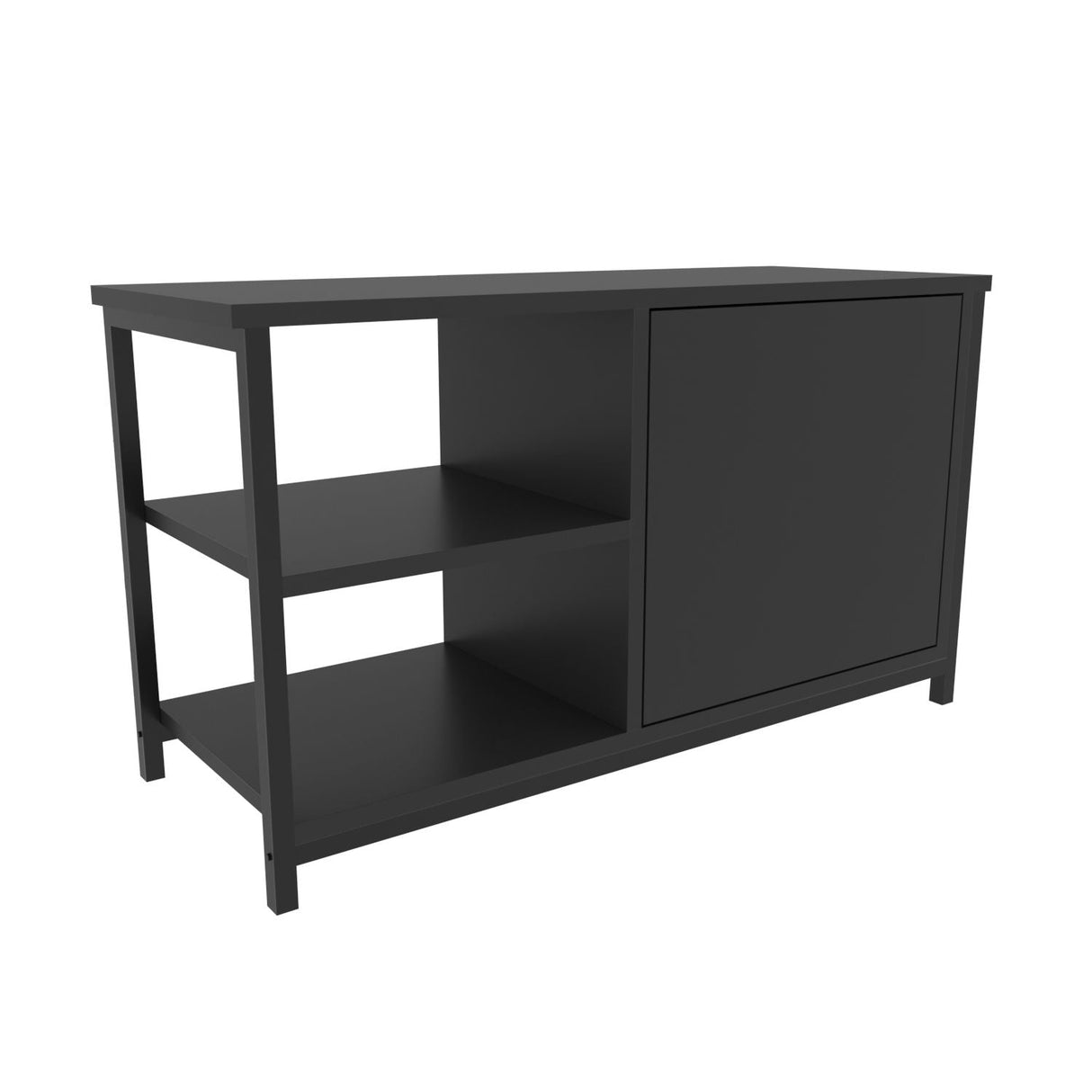 Comodă TV Muskegon, Diverse culori, 90x35x51 cm - Negru - Antracit | SKU: 322RTC2301 | Comodă TV Muskegon, 90x35x51 cm, varianta Negru - Antracit, produs pentru amenajarea locuinței, disponibil online în România la CasaMob