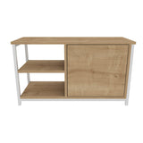 Comodă TV Muskegon, Diverse culori, 90x35x51 cm - Alb - Stejar | SKU: 322RTC2304 | Comodă TV Muskegon, 90x35x51 cm, varianta Alb - Stejar, produs pentru amenajarea locuinței, disponibil online în România la CasaMob