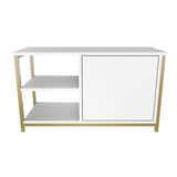 Comodă TV Muskegon, Diverse culori, 90x35x51 cm - Auriu - Alb | SKU: 322RTC2307 | Comodă TV Muskegon, 90x35x51 cm, varianta Auriu - Alb, produs pentru amenajarea locuinței, disponibil online în România la CasaMob