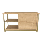 Comodă TV Muskegon, Diverse culori, 90x35x51 cm - Auriu - Stejar | SKU: 322RTC2308 | Comodă TV Muskegon, 90x35x51 cm, varianta Auriu - Stejar, produs pentru amenajarea locuinței, disponibil online în România la CasaMob