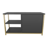 Comodă TV Muskegon, Diverse culori, 90x35x51 cm - Auriu - Antracit | SKU: 322RTC2309 | Comodă TV Muskegon, 90x35x51 cm, varianta Auriu - Antracit, produs pentru amenajarea locuinței, disponibil online în România la CasaMob