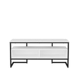 Comodă TV Merrion, Diverse culori, 110x35x50 cm - Negru - Alb | SKU: 322RTC2323 | Comodă TV Merrion, 110x35x50 cm, varianta Negru - Alb, produs pentru amenajarea locuinței, disponibil online în România la CasaMob