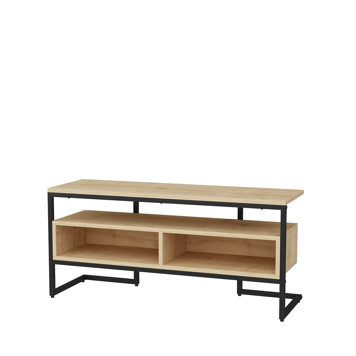 Comodă TV Merrion, Diverse culori, 110x35x50 cm - Negru - Stejar | SKU: 322RTC2324 | Comodă TV Merrion, 110x35x50 cm, varianta Negru - Stejar, produs pentru amenajarea locuinței, disponibil online în România la CasaMob