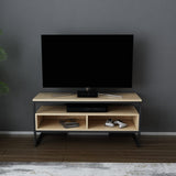Comodă TV Merrion, Diverse culori, 110x35x50 cm - Negru - Stejar | SKU: 322RTC2324 | Comodă TV Merrion, 110x35x50 cm, varianta Negru - Stejar, produs pentru amenajarea locuinței, disponibil online în România la CasaMob