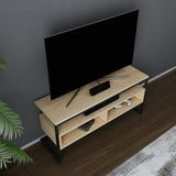 Comodă TV Merrion, Diverse culori, 110x35x50 cm - Negru - Stejar | SKU: 322RTC2324 | Comodă TV Merrion, 110x35x50 cm, varianta Negru - Stejar, produs pentru amenajarea locuinței, disponibil online în România la CasaMob