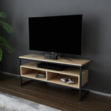 Comodă TV Merrion, Diverse culori, 110x35x50 cm - Negru - Stejar | SKU: 322RTC2324 | Comodă TV Merrion, 110x35x50 cm, varianta Negru - Stejar, produs pentru amenajarea locuinței, disponibil online în România la CasaMob