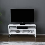 Comodă TV Merrion, Diverse culori, 110x35x50 cm - Alb | SKU: 322RTC2327 | Comodă TV Merrion, 110x35x50 cm, varianta Alb, produs pentru amenajarea locuinței, disponibil online în România la CasaMob