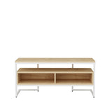 Comodă TV Merrion, Diverse culori, 110x35x50 cm - Alb - Stejar | SKU: 322RTC2328 | Comodă TV Merrion, 110x35x50 cm, varianta Alb - Stejar, produs pentru amenajarea locuinței, disponibil online în România la CasaMob