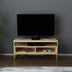Auriu - Stejar | SKU: 322RTC2332 | Comodă TV Merrion, 110x35x50 cm, varianta Auriu - Stejar, produs pentru amenajarea locuinței, disponibil online în România la CasaMob