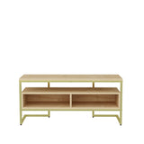 Comodă TV Merrion, Diverse culori, 110x35x50 cm - Auriu - Stejar | SKU: 322RTC2332 | Comodă TV Merrion, 110x35x50 cm, varianta Auriu - Stejar, produs pentru amenajarea locuinței, disponibil online în România la CasaMob