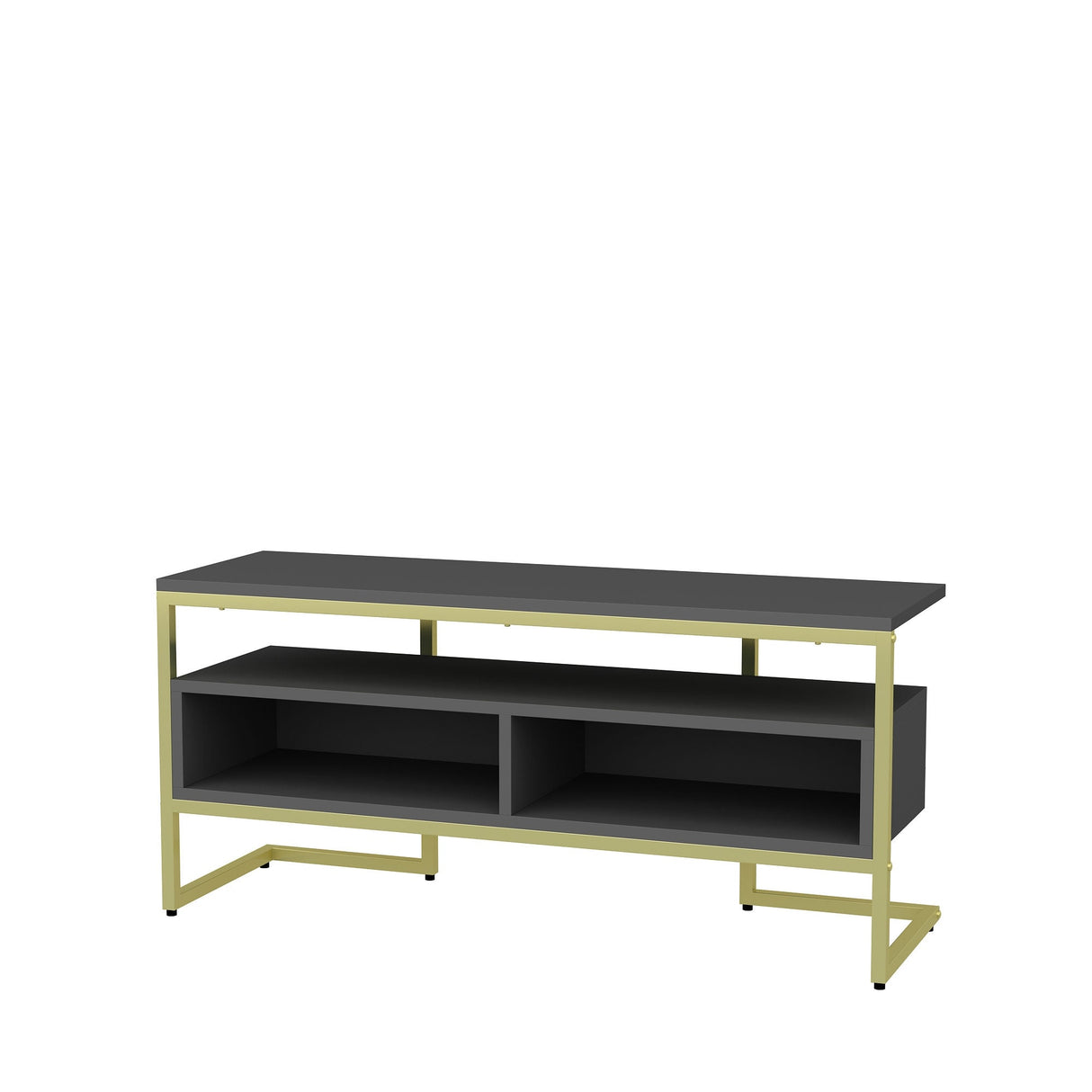 Comodă TV Merrion, Diverse culori, 110x35x50 cm - Auriu - Antracit | SKU: 322RTC2333 | Comodă TV Merrion, 110x35x50 cm, varianta Auriu - Antracit, produs pentru amenajarea locuinței, disponibil online în România la CasaMob