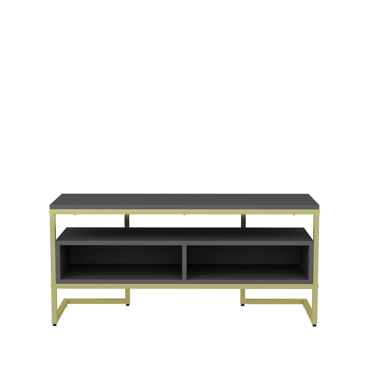 Comodă TV Merrion, Diverse culori, 110x35x50 cm - Auriu - Antracit | SKU: 322RTC2333 | Comodă TV Merrion, 110x35x50 cm, varianta Auriu - Antracit, produs pentru amenajarea locuinței, disponibil online în România la CasaMob