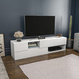 Comodă TV Morton, Diverse culori, 160x38x40 cm - Alb | SKU: 322RTC2335 | Comodă TV Morton, 160x38x40 cm, varianta Alb, produs pentru amenajarea locuinței, disponibil online în România la CasaMob