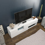 Comodă TV Morton, Diverse culori, 160x38x40 cm - Alb | SKU: 322RTC2335 | Comodă TV Morton, 160x38x40 cm, varianta Alb, produs pentru amenajarea locuinței, disponibil online în România la CasaMob