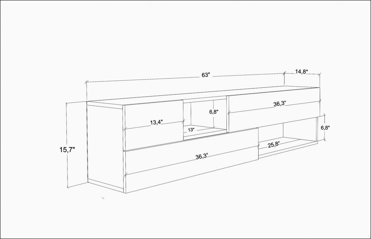 Comodă TV Morton, Diverse culori, 160x38x40 cm - Alb | SKU: 322RTC2335 | Comodă TV Morton, 160x38x40 cm, varianta Alb, produs pentru amenajarea locuinței, disponibil online în România la CasaMob